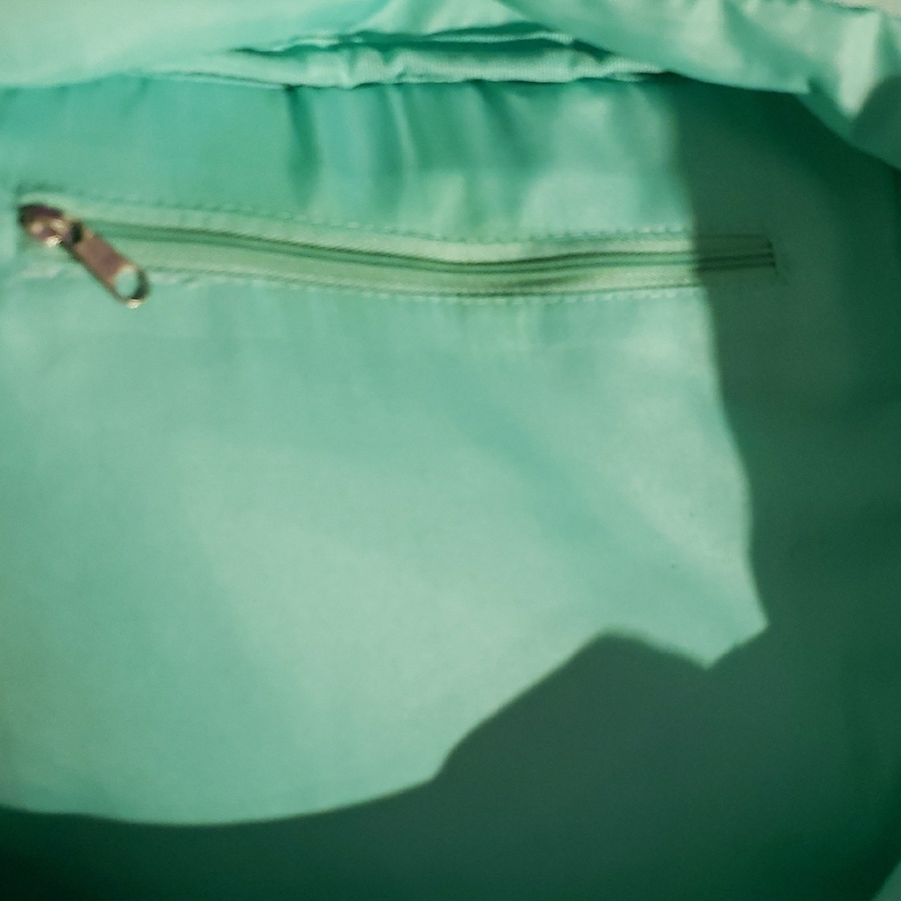 Chic Patterned Backpack In Teal - image 8